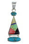 Southwestern Multicolor Silver Pendant RX54575
